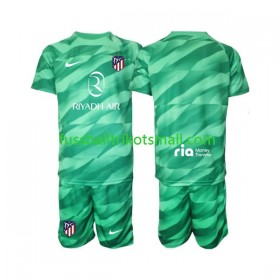 Fußballtrikots Atlético Madrid Torwart Kinder Grün 2023-2024 Kurzarm Auswärts-trikot kaufen